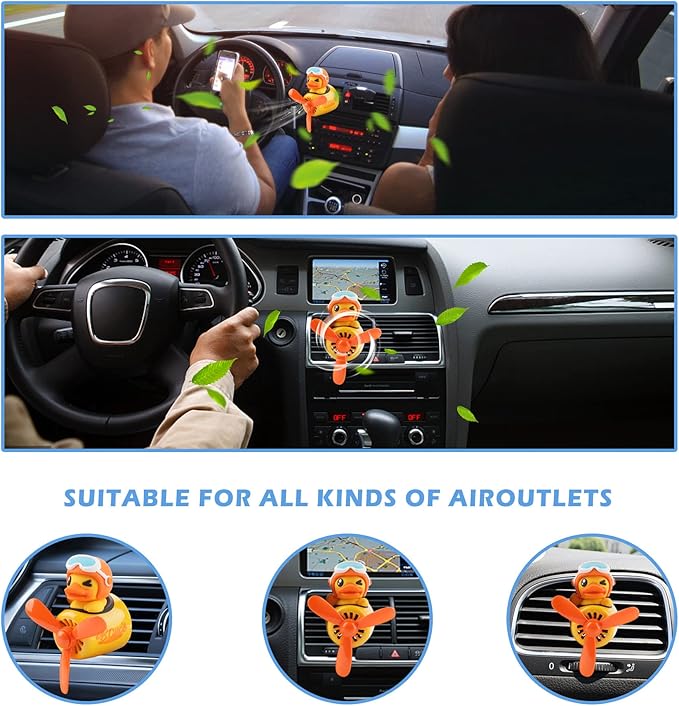 10 Pcs Car Air Fresheners Refills Solid Fragrance Replacement Pads Car Air Vent Clip Freshener Long Lasting Air Freshener for Car (Ocean Flavor)