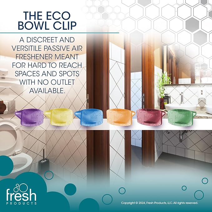 Fresh Products Eco Bowl Clip 2.0 Toilet Bowl Air Freshener, Fabulous Lavender Scent, 4 Clips