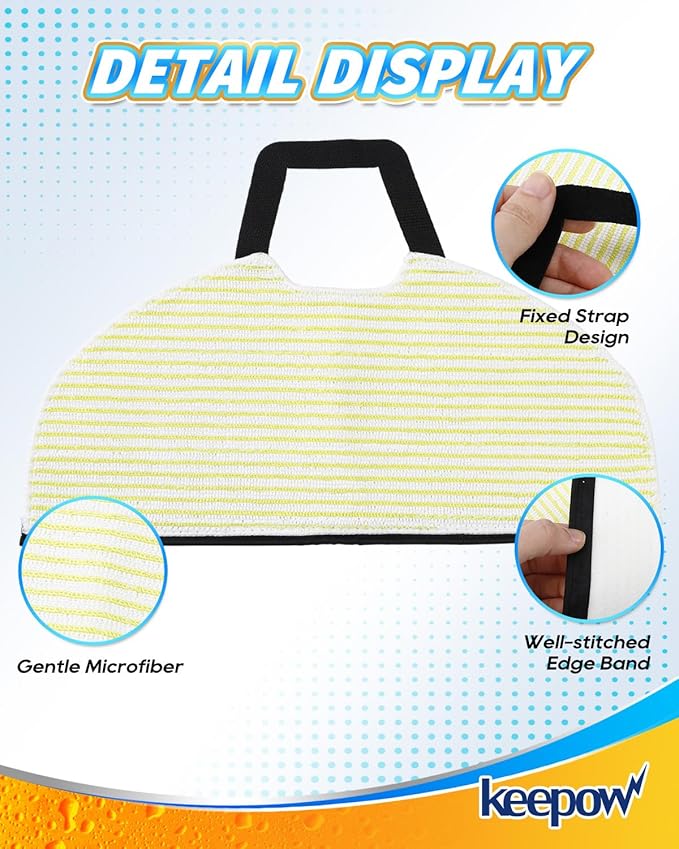 KEEPOW Replacement Mop Pads Compatible with Shark RV2610WA AV2610WA AV2620WA AV2630WA RV2410WD Matrix Plus AI Ultra 2-in-1 Robot Vacuum,Washable Reusable Replacement Microfiber Soft Mop Pads, 6 Pack