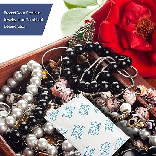 15 Pcs 20 Gram Silica Gel Packs, Transparent Desiccant, Desiccant Packets for Storage, Moisture Packs for Spices Jewelry Shoes Boxes Electronics Storage