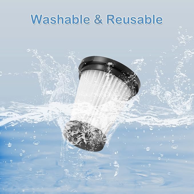 Garbage fighter 6 Pack HEPA Filters Replacement Parts for MOOSOO K12 K12 PRO K13 Handheld Cordless Vacuum Cleaner Washable Accessories Filter