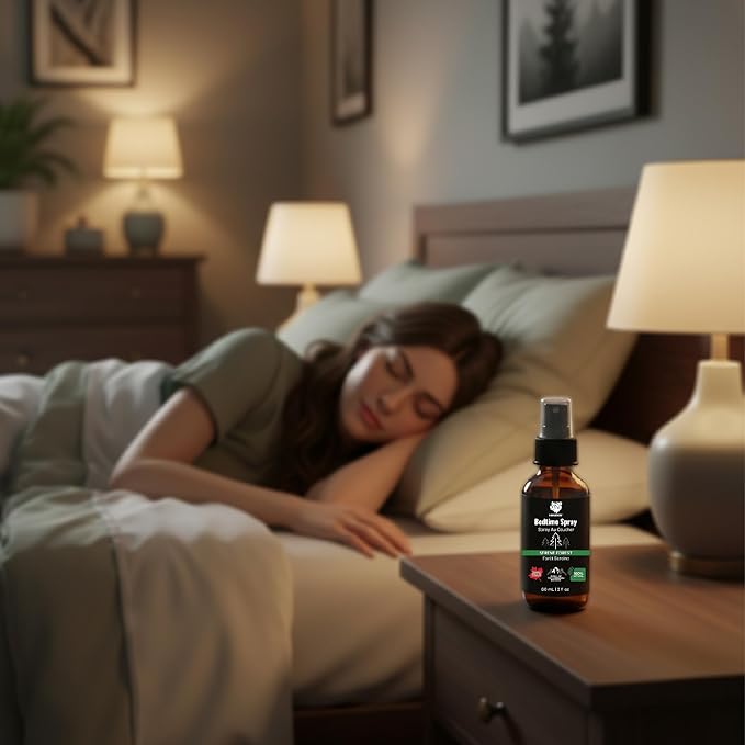 Award Winning Linen Spray for Bedding, 100% Natural Bed Spray, Pillow Mist Sleep Spray for Adults, Deep Sleep Pillow Spray for Sleeping Calm, Lavender & Melatonin Free, 10 Essential Oil Blend,2 fl oz