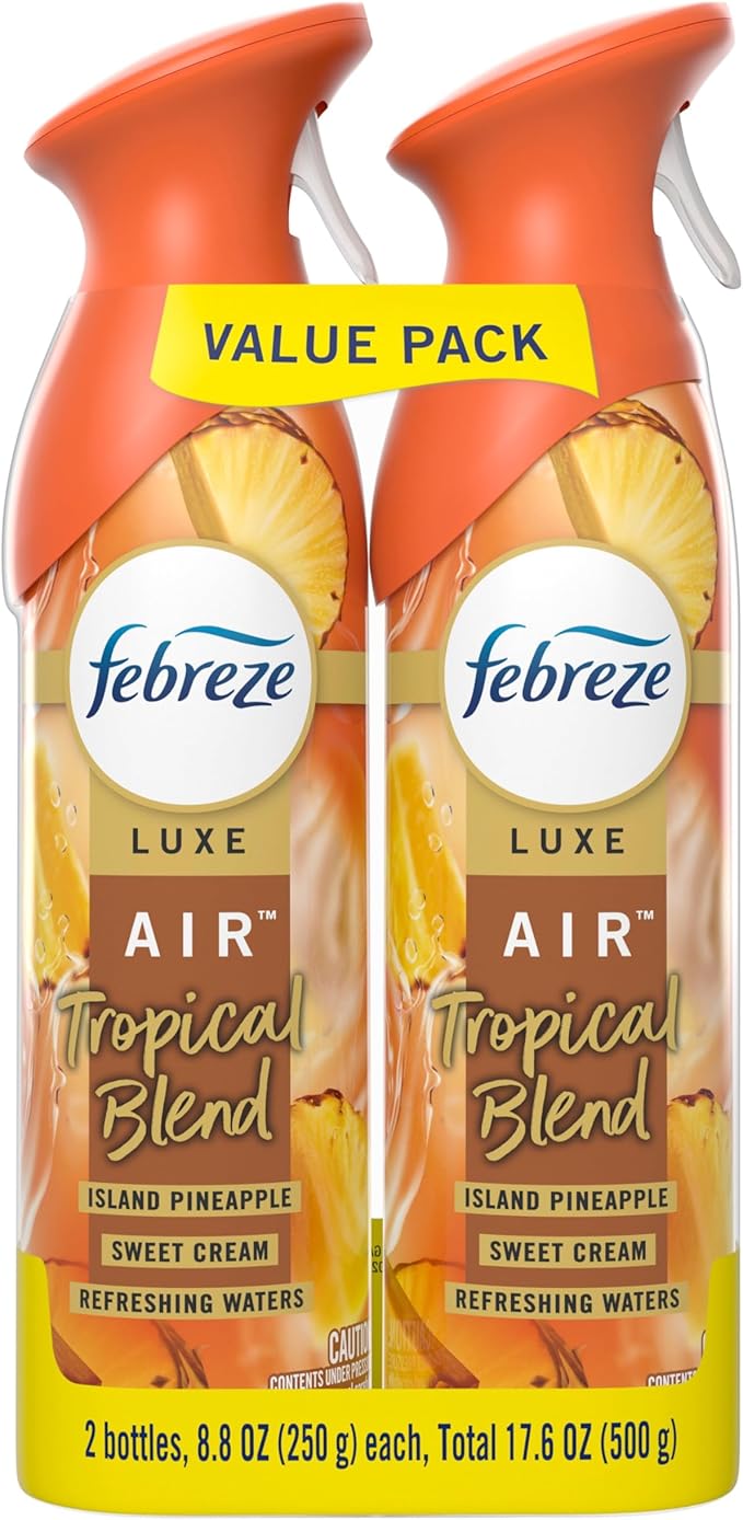 Febreze Air Freshener Spray, Odor-Fighting Room Spray, Tropical Blend Scent, 8.8oz, 2 Count