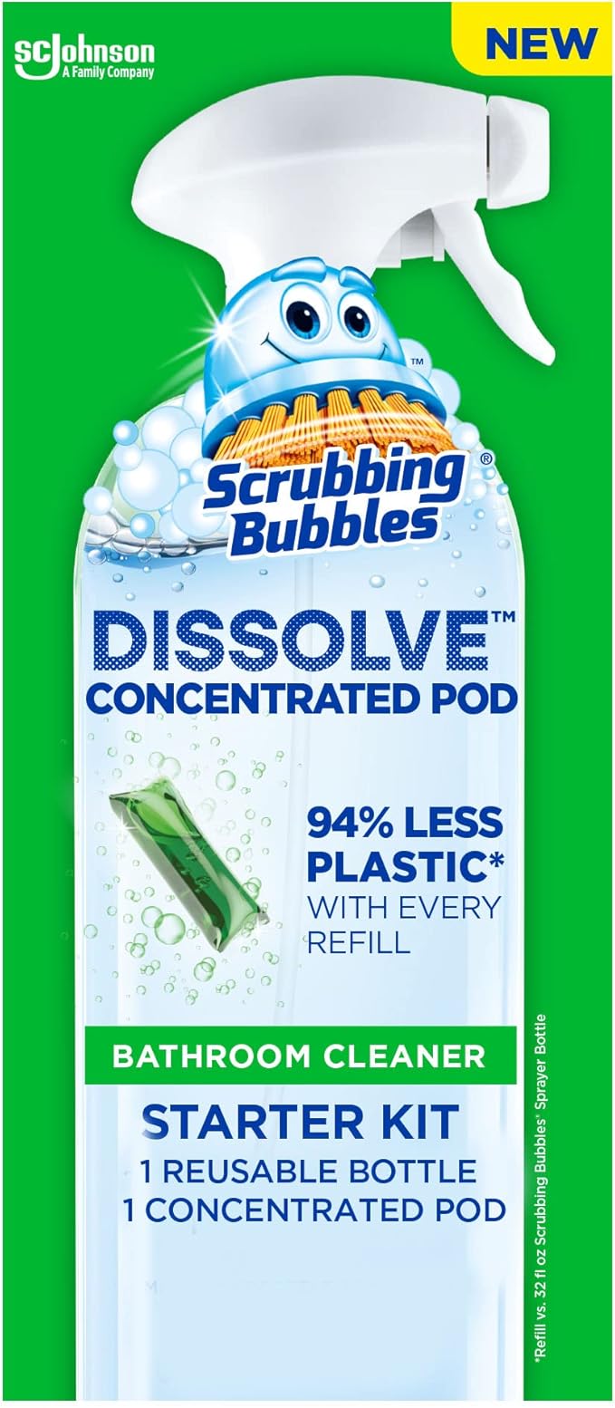 SCRUBBING BUBBLES BATH DISSOLVE PODS SATRTER KIT 1+1 0.28FLOZ