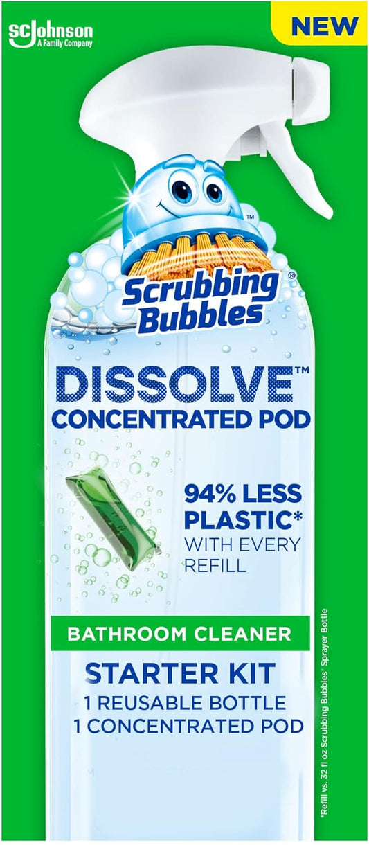 SCRUBBING BUBBLES BATH DISSOLVE PODS SATRTER KIT 1+1 0.28FLOZ
