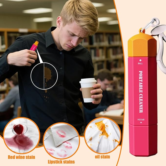 Clothes stain-Pen – 15ml Instant Remover Stick, Portable Fabric Cleaning Tool, Fast-action stain-Elimination, Compact Laundry Accessory, free Design | stain-Pen Usage During Office Emergencies