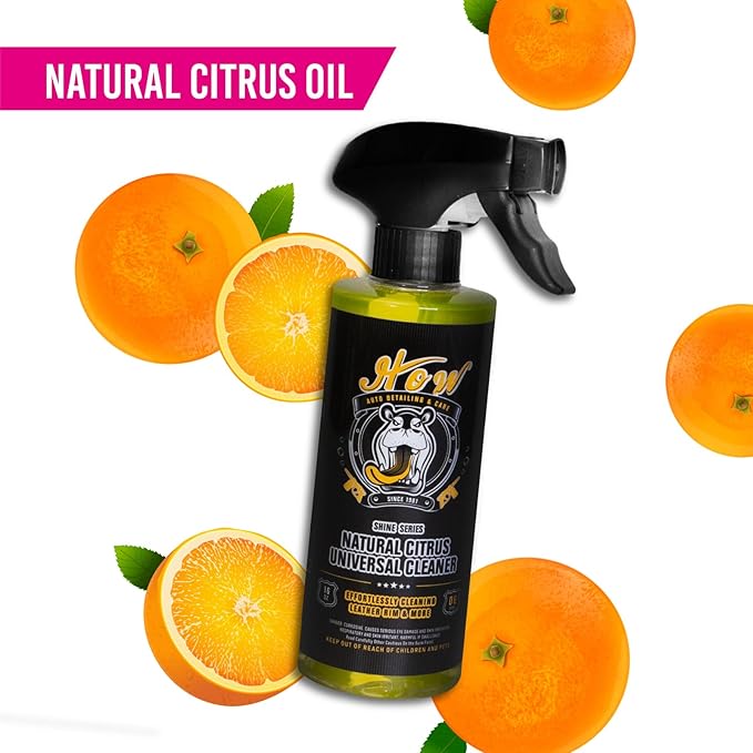 H.O.W AUTO DETAILING & CARE H.O.W 16 oz Natural Citrus Car Interior Cleaner All Purpose Vegan Non-Toxic