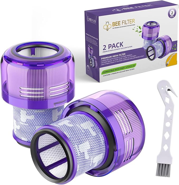 Dyson Outsize Filter, 2-Pack True HEPA Replacement Filters Compatible with Dyson Outsize, V11 Outsize, Outsize Origin, Outsize+, Absolute+, V11 Outsize Filter, SV16, SV29, Replaces Part # 970422‑01