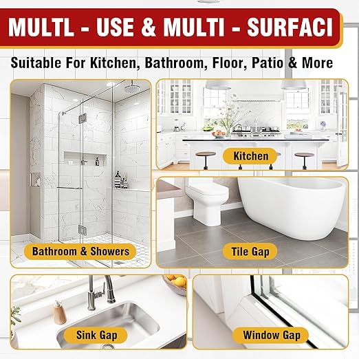 Tile Grout Repair Kit, 2 Pack White Grout Sealer for Shower, Bathroom, Tile, Kitchen, Waterproof Grout Cleaner Restore and Renew Floor, Tile Gaps, Joints, Lines