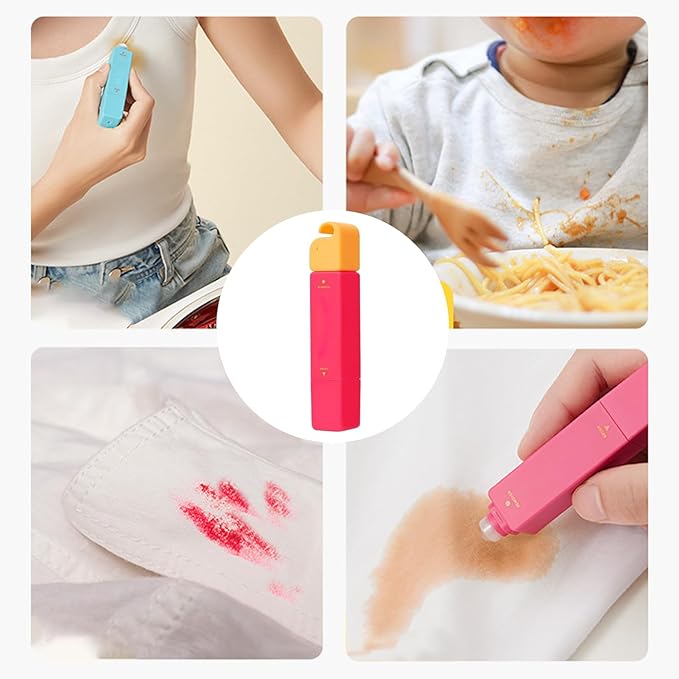 Double Headed Bleachh Pen - Travel Stain Remover Stick, Portable Spot Cleaning Solution | Fabric Stain Lifting Formula Erasing Wine Blood Marks, Cleaning Pen with Travel Use Convenience Accessoire