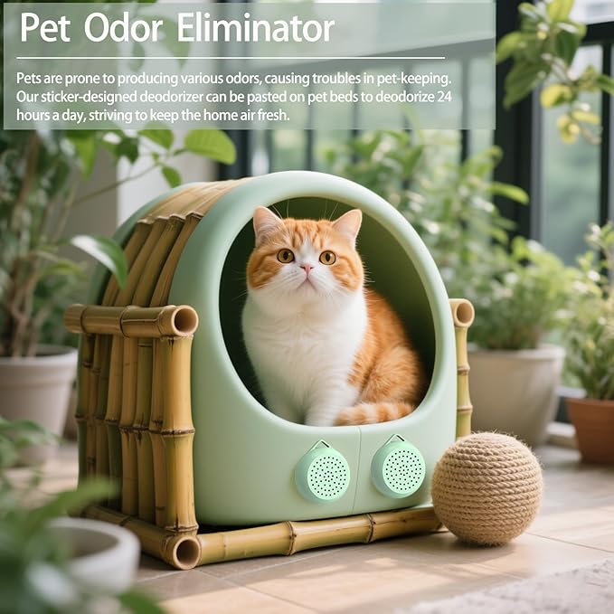 8 Packk Compact Fragrance-Free Odor Eliminator - Closet Freshener, Shoe Cabinet Deodorizer, Shoe Deodorizer, Refrigerator Deodorization & Pet Deodorizer for Home, Long-Lasting Freshness