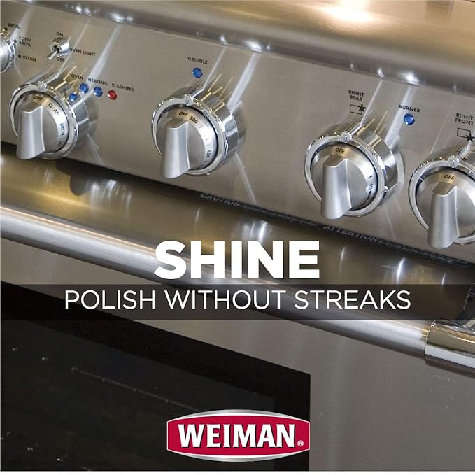 Weiman Microfiber Cloth for Stainless Steel - 6 packs of 1 wipe