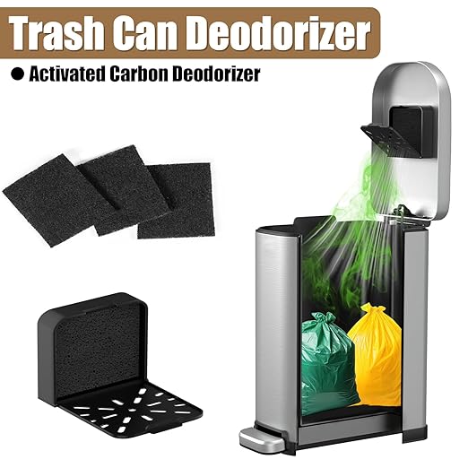 3-Pack Trash Can Odor Filter Refills, Carbon Filters Dog Poop Trash Can, Activated Charcoal Odor Absorber for Pet Waste & Kitchen Trash Cans