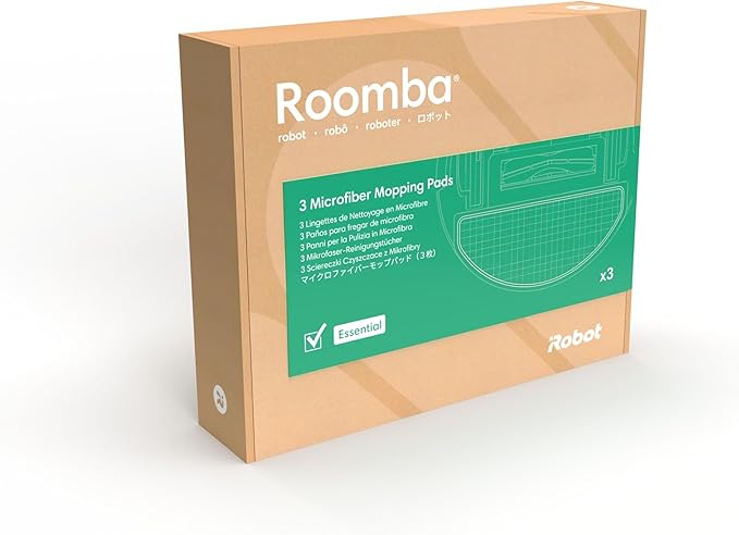 iRobot® Authentic Replacement Parts - Washable Mop Pads Roomba® 105 Combo & Roomba Combo® Essential Robots, 3-Pack