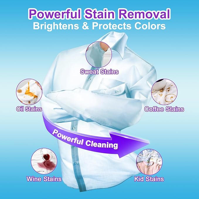 YUCO Laundry Detergent Sheets Lavender Scent 80 Loads Eco Friendly Laundry Soap Washer Sheets Liquidless Laundry Detergent Sheet for Travel No Plastic Hypoallergenic