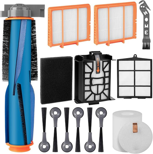 AV2501S Replacement Parts for Shark AV2501AE RV2502AE RV2520AOUS AV2510AOUS AV2511AE RV2610WA AV2610WA AI Ultra Robot Vacuum Cleaner with Main Brush,Pre-motor Filters, Primary Filter, Side Brushes