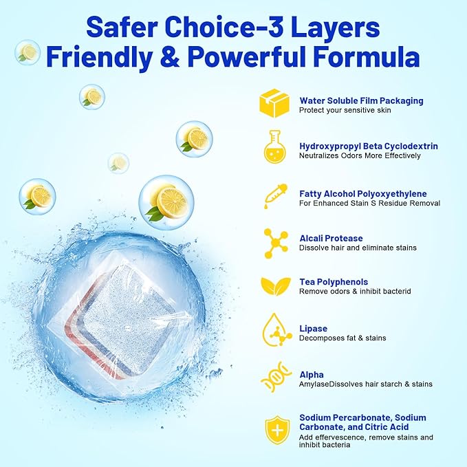 Washing Machine Cleaner -15 Pack, Formulated for Pet Owners | Compatible with HE, Top & Front Load Washer | Septic Safe | Fresh Scent | Removes Residue | Remove Stubborn Pet Hair