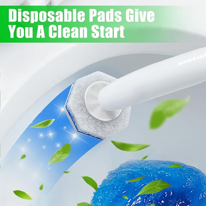 40 Count Toilet Wand Refills for Clorox, 4X Cleaning Power Toilet Bowl Cleaner Refill Pads for Clorox Wand System, Disposable Toilet Brush for Bathroom Cleaning