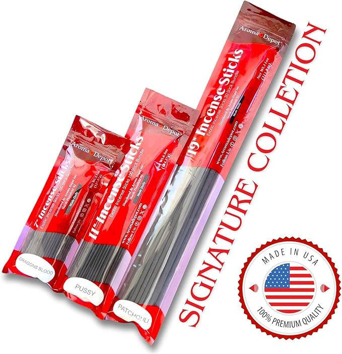 Jasmine Most Exotic Charcoal 7'' Incense Sticks. Approx. 85 to 100 Sticks Per Bundle, Length - 7 Inches, Each Natural Stick Burns for 35 to 45 mins Each. Long Lasting. Guarantee 100% Pure