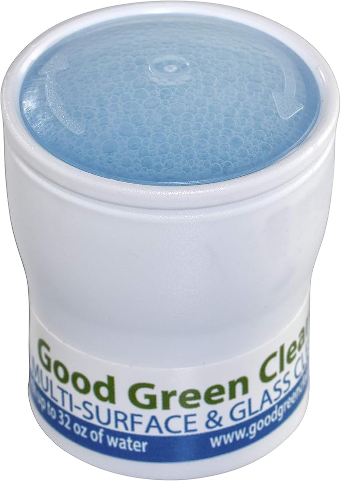 Glass & Multi Surface Cleaner Starter Set | 32 ounce, Reusable Spray Bottle | Biodegradable Formula | Daily Cleaner | Ammonia and Streak Free | Includes 1 Pod