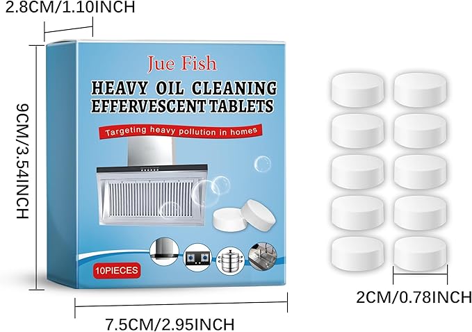 Kitchen Grease Cleaning Sheets, Multi-Purpose Degreaser For Stovetops & Surfaces, Fast Dissolving(3PCS)