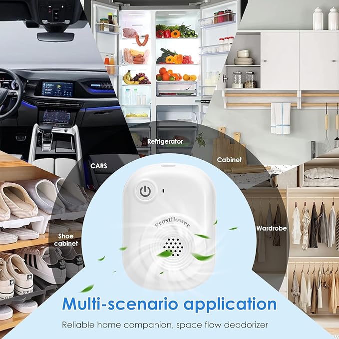 Mini Ozone Generator - 20mg/h multi-purpose battery-powered air Purifier/Small Space Purification Portable ozone air purifier suitable for - refrigerators, cabinets, suitcases, toilets, lockers.