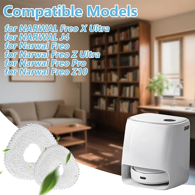 Accessories for Narwal Freo Z Ultra, Freo Z10 Ultra, Freo X Ultra, Freo, Freo Z Ultra Robot Vacuum Cleaner, Freo X Ultra Mop Pad Replacement