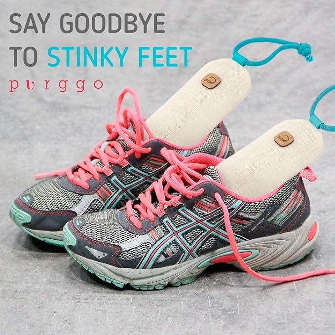 Bamboo Charcoal Air Purifying Bag - Lasts 365+ Days - Shoe Deodorizer, Odor Eliminator - No Chemicals - Air Freshener for Shoes and Closet - Remove Odor Naturally [2 Pack] [Beige]