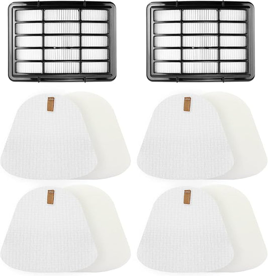 4 Foam + 2 Hepa Filter Replacement for Shark ZU503AMZ NV380 UV440 UV540 NV356e NV360 NV352 NV350 NV351 NV355 NV358 NV370 NV391 CU500 CU510 Navigator Lift-Away Deluxe Vacuum Part Xff350 Xhf350