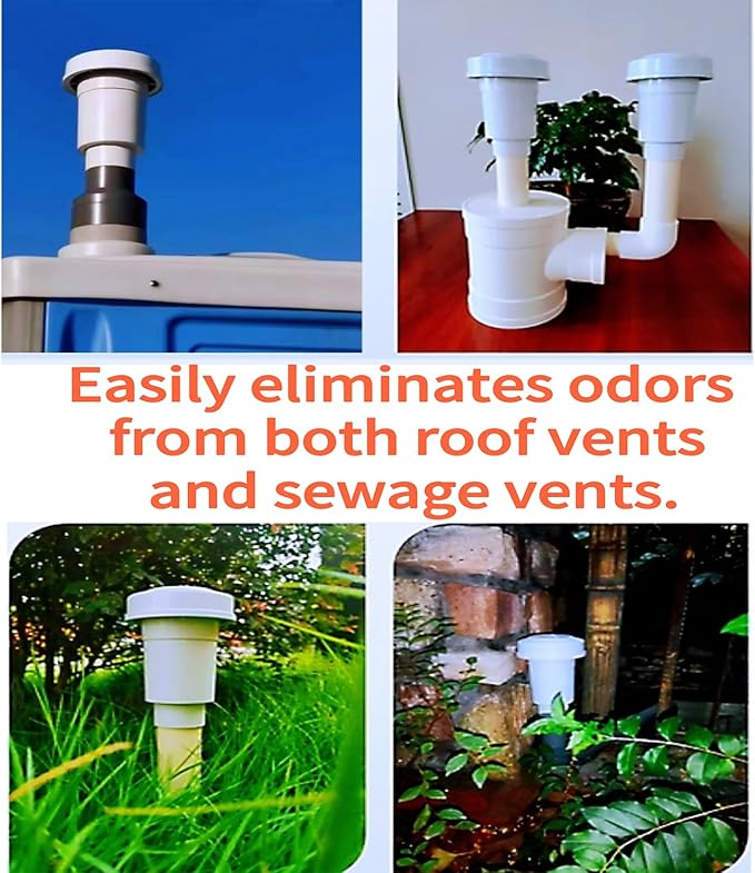 Activated Charcoal Vent Filter & Sewer Vent Refill – Compatible with 4" Exhaust Pipe