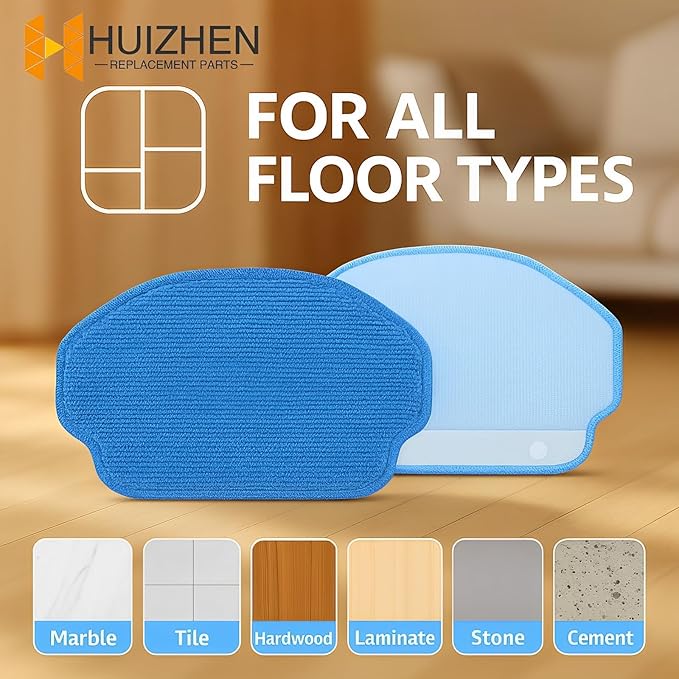 Replacement Parts for MAMNV BR150/BR151, for ZCWA BR150/BR151, for ONSON BR150/BR151, for MANVINS G20, for Kilgone G20 Robot Vacuum Mop Combo Accessories,4 Side Brush 2 HEPA Filters 2 Mop Pads