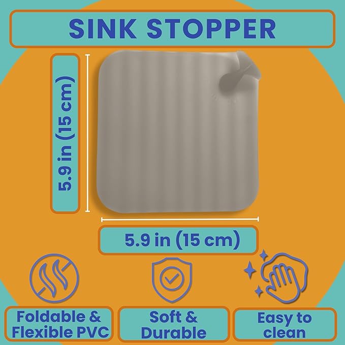 Travel Laundry Detergent Sheets with Universal Sink Stopper – 50-Count Travel Detergent Sheets and Flat Silicone Sink Stopper for Sink Washing in Hotels, Cruises & Camping