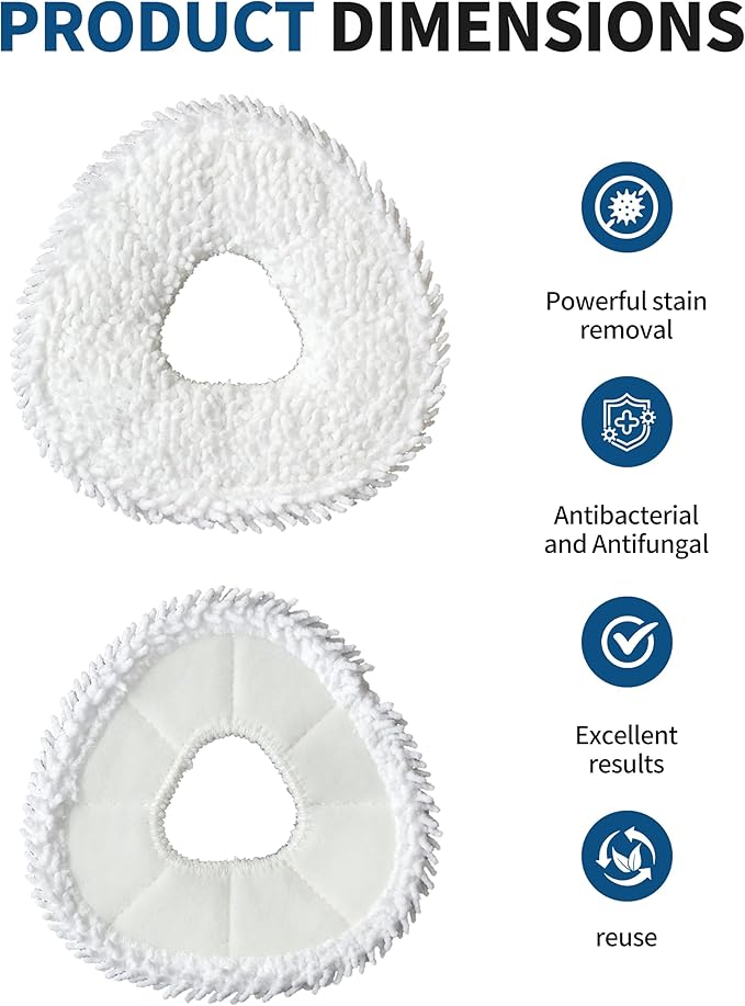 Robot Vacuum and Mop Pads 10 Pack for Narwal Freo X Ultra/Freo /Freo Z Ultra/Freo Z10/Freo Pro/Freo Z10 Ultra Robot Vacuum, High Absorbency Microfiber Replacement Pads, Washable Robot Mop Pads White