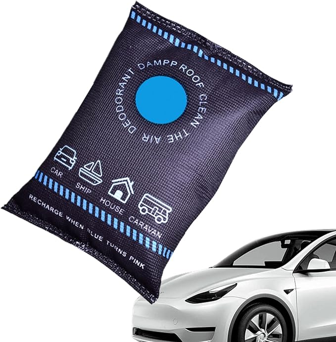 Car Dehumidifier, Silicone Beads Leak-Proof Moisture Absorbers, Reusable Fast Reactivated Desiccant Packets for Windscreens Interior Closet Basement Garage Household, Car Moisture Control, H