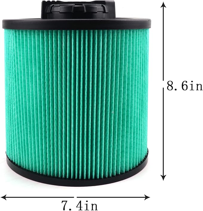 2pack DXVC6914 HEPA High Efficiency Cartridge Filter Fit for Dewalt 6-16 Gallon Wet/Dry Vacuum Cleaners with 2 Pack DXVA19-4101 Vacuum Bags
