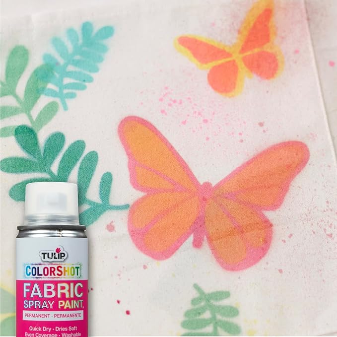 Tulip ColorShot Instant Fabric Spray Paint, Permanent Color Spray-On Fabric Paint, 3oz, Neon Pink