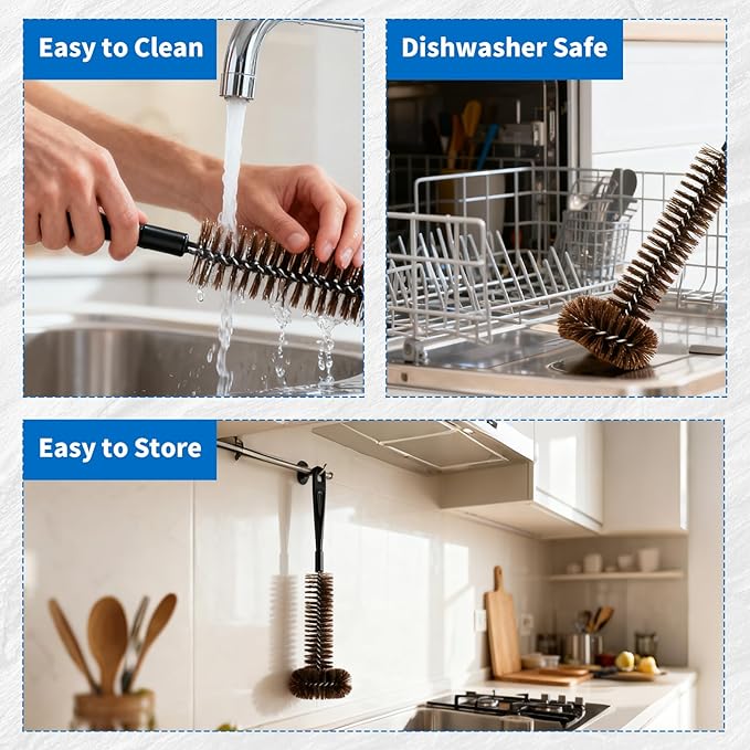 Garbage Disposal Brush, Universal Cleaning Cleaner Brush with Extra Long Handle Ullnosoo Eliminates Residue and Odor 15inch