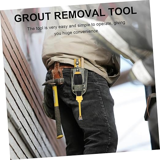 NUOBESTY Grout Cleaner Tool Tungsten Steel Tip Caulking Seam Remover for Tile Cleaning Heavy Duty Grout Scraper for Household Maintenance