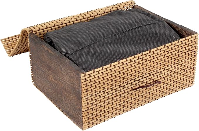 BambooMN Granulated Bamboo Charcoal Odor Absorber Bag in Decorative 6.25" x 4.75" x 3" Brown Box, 2 Pieces