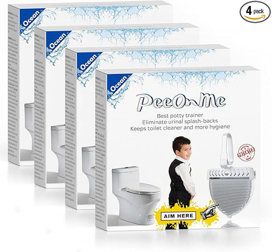 Toilet Clip-On Splash Guard – In-Bowl Odor Control for Bathrooms – Long-Lasting Scent (4, Ocean)