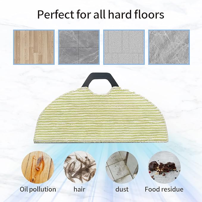 JYAILIFIS RV2610WA Vacuum Mop Replacement Pads Compatible with Shark RV2610WA RV2620WA RV2410WD AV2610WA AI Ultra 2- in-1 Robot Vacuum, 4 Mop Pads, 2 Filters, 4 Side Brushe