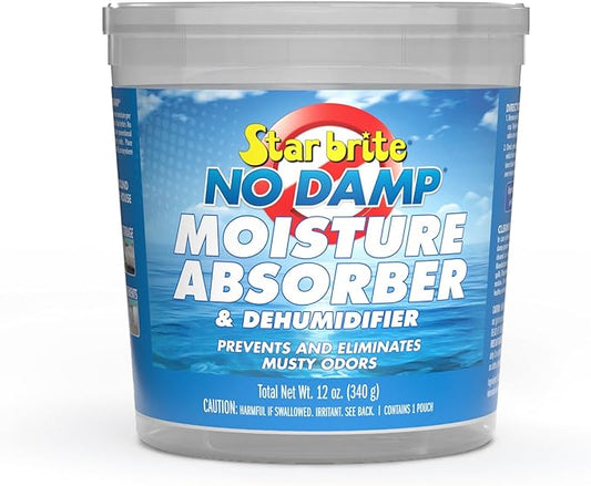 STAR BRITE No Damp Moisture Absorber & Dehumidifier - Simple, Portable, Humidity Control for Boats, RVs, Seasonal Homes & More - Prevent Musty Odor & Moisture Damage