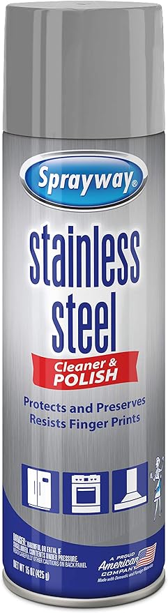 Sprayway Water-Based Stainless Steel Cleaner, 15 Fl Oz (Pack of 1)