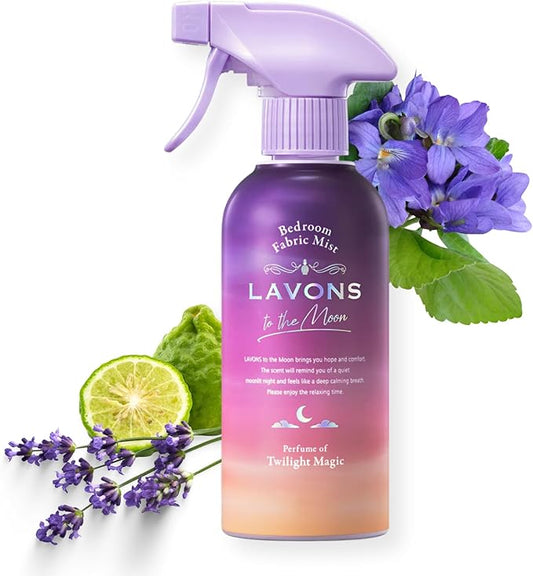 LAVONS Fabric Spray Freshener for Carpet Fresh, Pet Safe Linen Spray for Bedding, Fabric Refresher Spray for Home & Offices, Natural Carpet Freshener from Japan 10.14 Fl Oz to the Moon TWILIGHT MAGIC