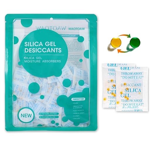 Silica Gel Packets with Color Indicating, 2 Gram [500 Packs] Desiccant Packs for Moisture Control, Moisture Absorbers, Food Grade Silica Packets with Indicator Beads