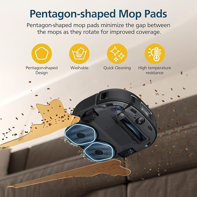 24 Pcs X10 Pro Omni Accessories for eufy X10 Pro Omni Robot Vacuum Accessories Kit, 2 Main Brush+ 4 Hepa Filters+ 4 Mop Pads+ 6 Vacuum Bags+ 6 Side Brushs+ 1 Cleaning Brush+ 1 Screwdriver