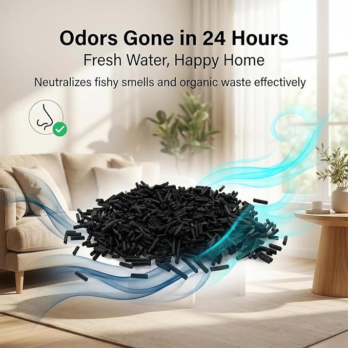 Sukh 310g Acid Free Activated Carbon Pellets - Activated Charcoal Bulk Activated Carbon Aquarium Charcoal Pellets Activated Charcoal Filter Carbon Aquarium Filter for Waterbox Aquariums Pond Fish Tank