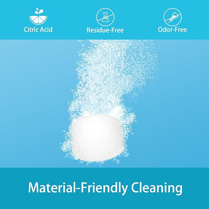 H2ofloss Water Tank & Household Cleaning Tablets – Deep Cleans & Freshens Water Flosser Reservoirs, Kettles & Bottles │ Naturally Removes Limescale, Stains & Odors │ 30 Individually Wrapped Tablets