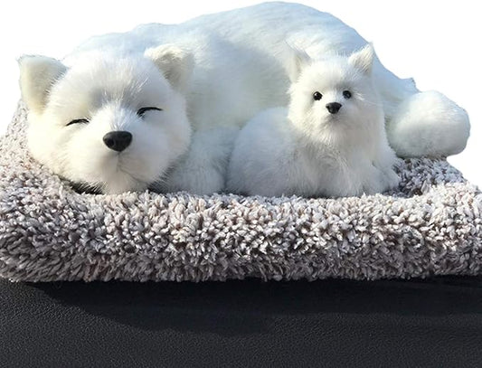 Ergocar Car Air Purifying Bags Cute Animals Odor Eliminator Bamboo Charcoal for Car Decoration & Eliminating Odors (Samoyed-A)