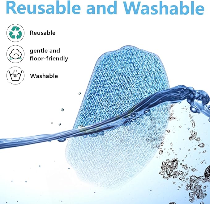 Mop Pads Accessories for MAMNV BR150, BR151, for ZCWA BR150, BR151, for ONSON BR150, BR151, for MANVINS G20 Robot Vacuum Cleaner, Reusable Microfiber Mop Pads Replacement Part Attachment